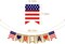 Jute Burlap USA Banner – 4th of July Independence Day Rustic American Mantel Fireplace Garland Decoration for Patriotic Home Decor